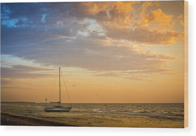 Marvin Spatesocean Wood Print featuring the photograph Let's Sail Away by Marvin Spates