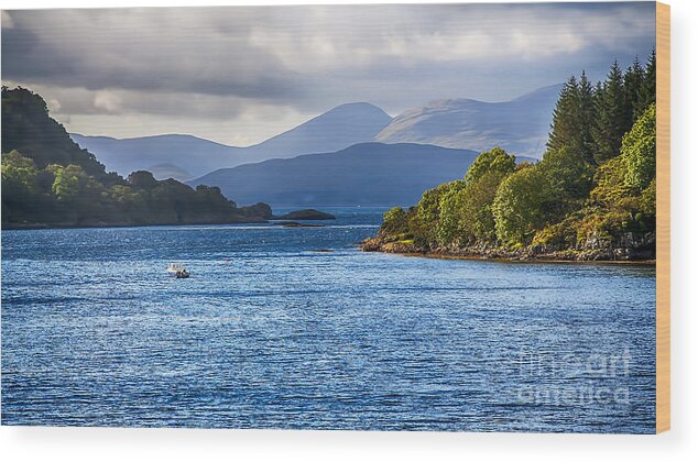 Isle Of Mull Wood Print featuring the photograph Looking to the Isle of Mull 3 by Chris Thaxter