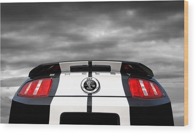 Shelby Cobra Svt Wood Print featuring the photograph Looking Up To Shelby by Gill Billington