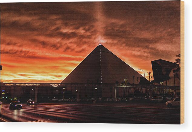  Wood Print featuring the photograph Luxor Las Vegas by Michael W Rogers
