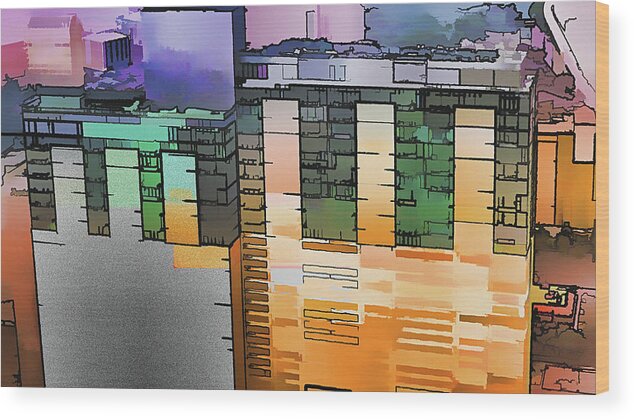 Urban Wood Print featuring the digital art Made For Each Other by Wendy J St Christopher