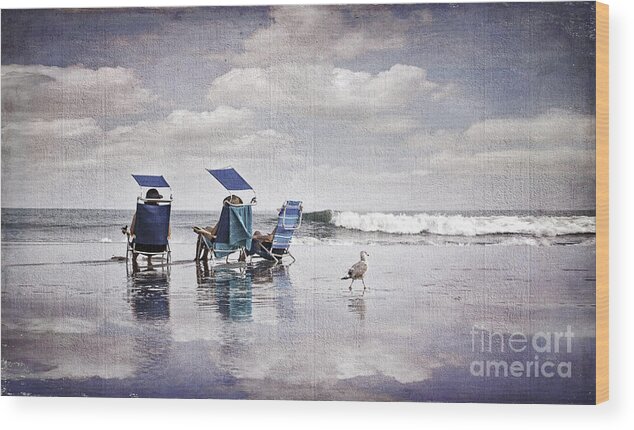 Water Wood Print featuring the photograph Margate Beach Relaxation by Alissa Beth Photography