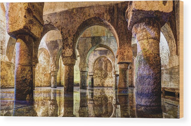 Cistern Wood Print featuring the photograph Medieval Cistern in Caceres 01 by Weston Westmoreland