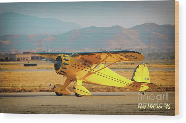 Airplane Wood Print featuring the photograph Paul Thakabury's Monocoupe 90AW 2016 Planes of Fame Air Show by Gus McCrea