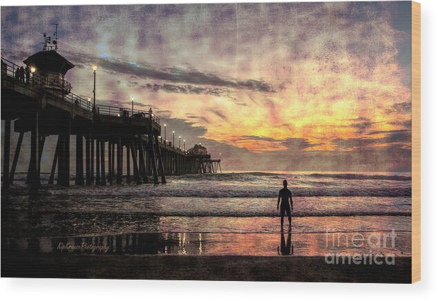 Surfer Paradise Wood Print featuring the photograph Ocean Surfer Paradise Kip Krause by Kip Krause