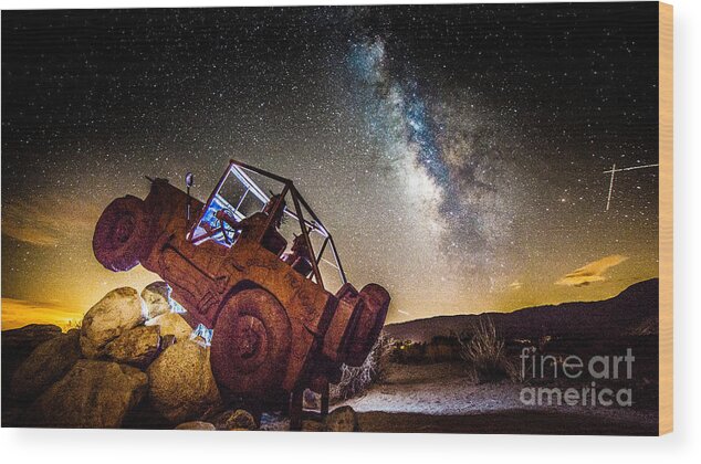 Off-road Wood Print featuring the photograph Off-road at Borrego Springs by Jim DeLillo