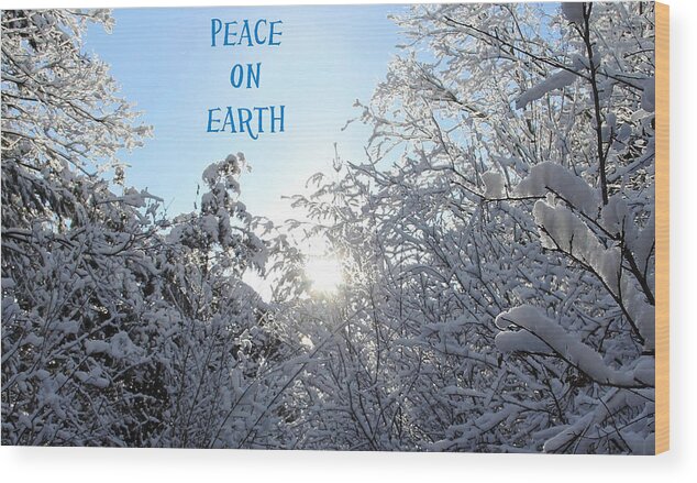 Peace On Earth Wood Print featuring the photograph Peace On Earth by Debbie Oppermann