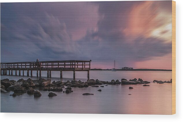 Wood Print featuring the photograph Peaceful Evening by Todd Rogers