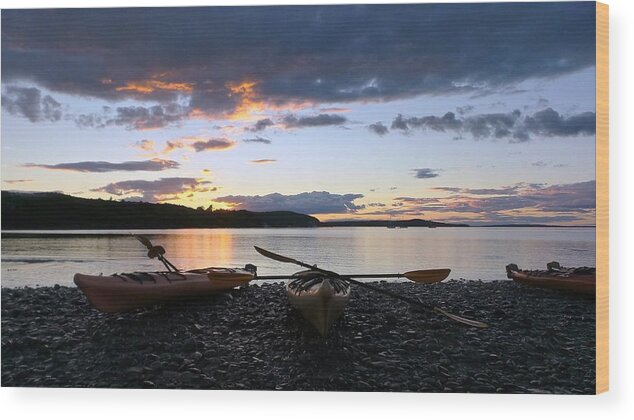 Peaceful Moments At Bar Harbor Wood Print featuring the photograph Peaceful Moments at Bar Harbor by Mike Breau