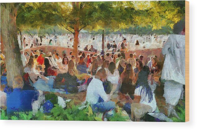 Park Wood Print featuring the photograph Picnic in the Park by Aleksander Rotner