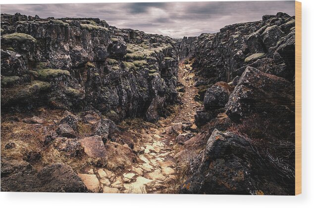 Clouds Wood Print featuring the photograph Pingvallavatn - Iceland - Landscape photography by Giuseppe Milo