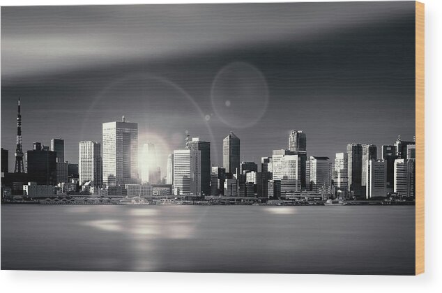 Tokyo Wood Print featuring the photograph Planet Tokyo by Ponte Ryuurui