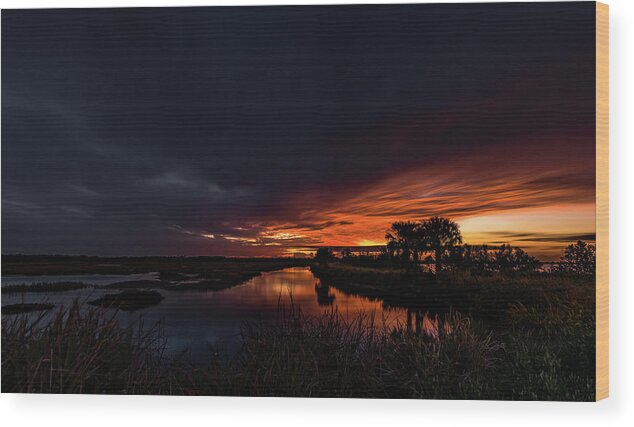 Indian River Wood Print featuring the photograph Rain or Shine - by Norman Peay