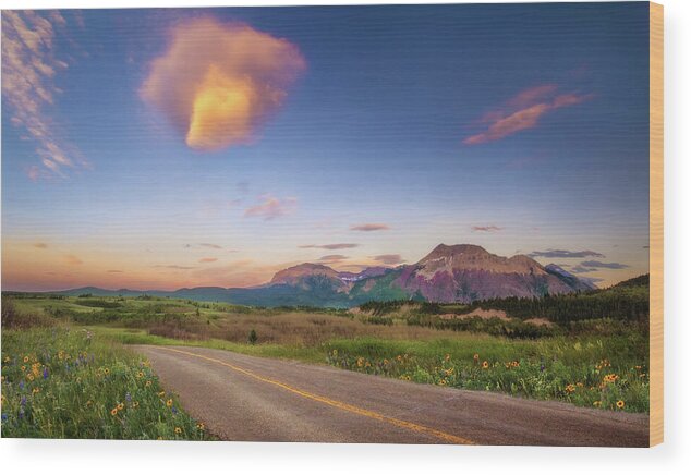 Alberta Wood Print featuring the photograph Road To Wherever by Tracy Munson