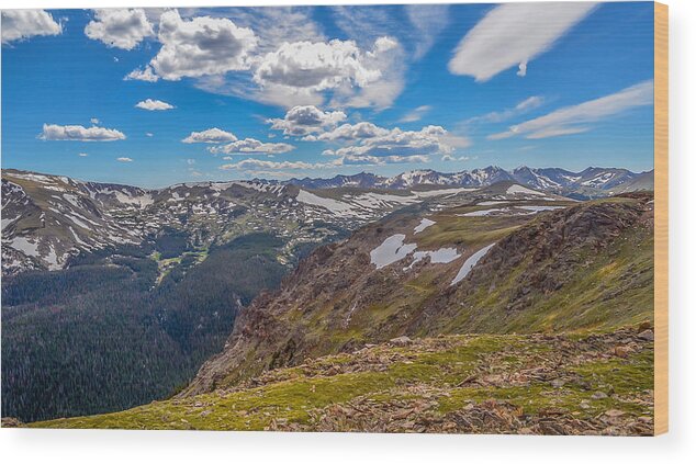 Rocky Mountains Wood Print featuring the photograph Rocky mountains national park by Asif Islam