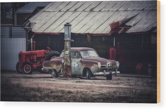 Studebaker Wood Print featuring the photograph Rusted Studebaker by Christopher Thomas