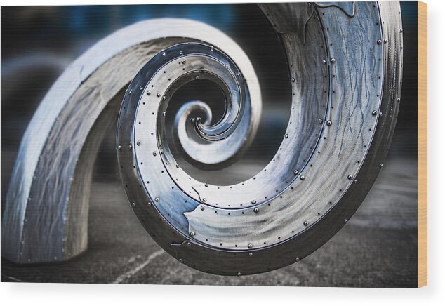 Junk Wood Print featuring the photograph Salmon Waves by Pelo Blanco Photo