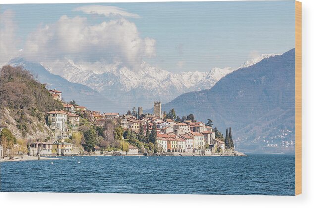 Como Wood Print featuring the photograph Santa Maria Rezzonico, Lombardy, Italy by Pavel Melnikov