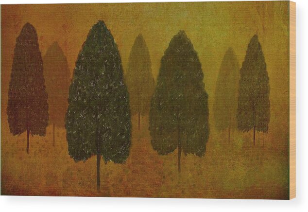 Tree Wood Print featuring the photograph September Trees by David Dehner