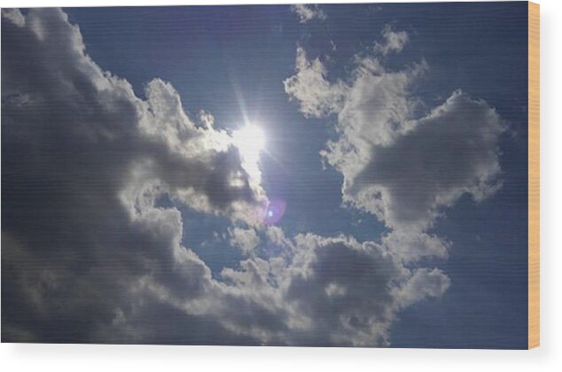 Clouds Wood Print featuring the photograph Sky #5 by Kumiko Izumi