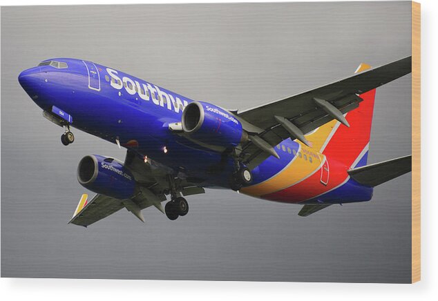 Southwest Airlines Wood Print featuring the photograph Southwest Arlines by David Lee Thompson