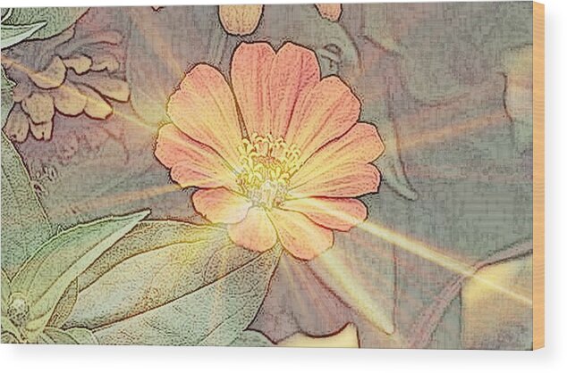 Flowers Wood Print featuring the photograph Spring Bling by Maria Wall
