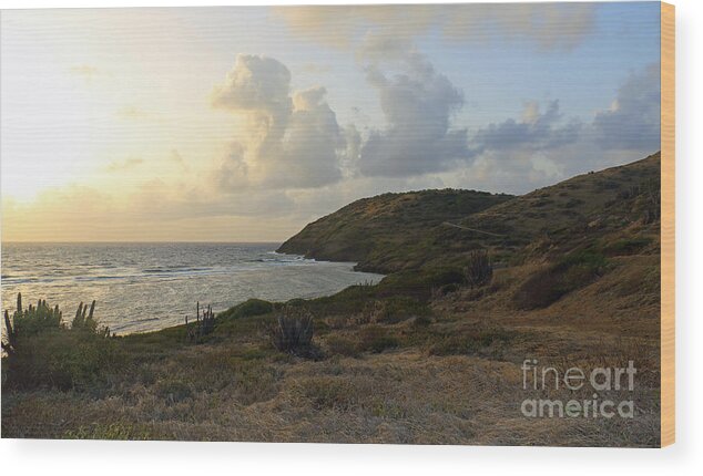 Sunrise Wood Print featuring the photograph St. Croix Sunrise by Mary Haber