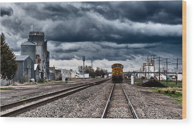 Storms Wood Print featuring the photograph Sterling Colorado Storms by Darren White