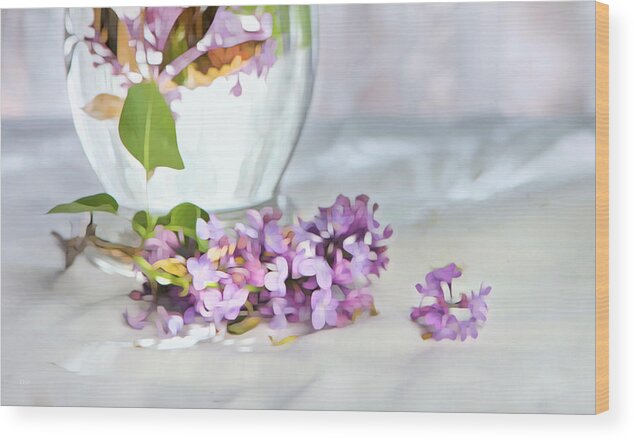 Theresa Tahara Wood Print featuring the photograph Still Life With Lilacs by Theresa Tahara