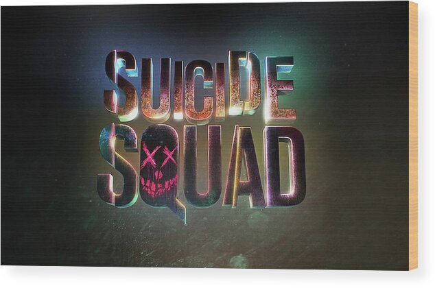 Suicide Squad Wood Print featuring the digital art Suicide Squad by Super Lovely