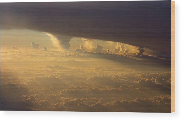 Clouds Wood Print featuring the photograph Summer Clouds by Brooke Bowdren