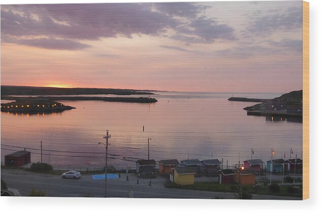 Newfoundland And Labrador Wood Print featuring the photograph Sunrise Port aux Basque, Newfoundland by Joel Deutsch