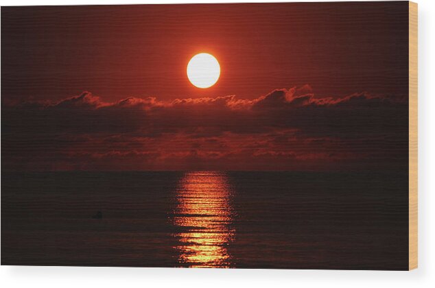 Florida Wood Print featuring the photograph Sunrise Spotlight Delray Beach Florida by Lawrence S Richardson Jr