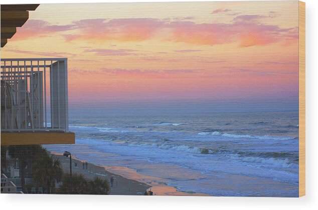 Sunset Wood Print featuring the photograph Sunset On The Beach by CHAZ Daugherty