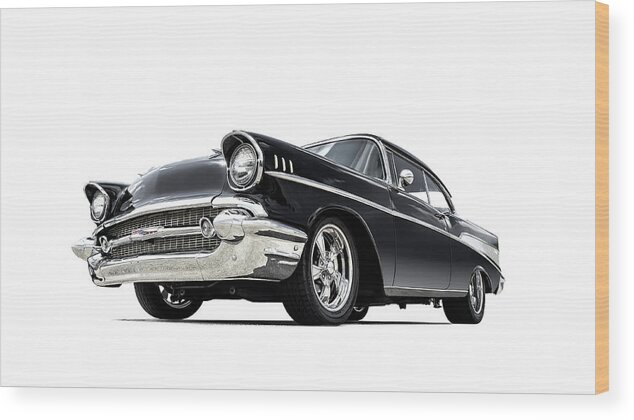 57 Chevy Wood Print featuring the digital art The 57 Chevy by Douglas Pittman