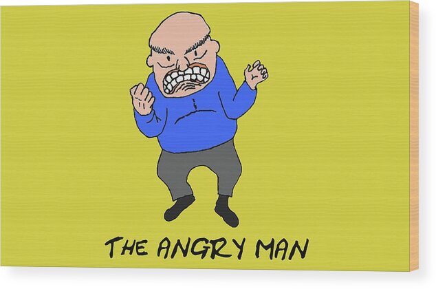 Angry Wood Print featuring the digital art The Angry Man by Richard Bennett