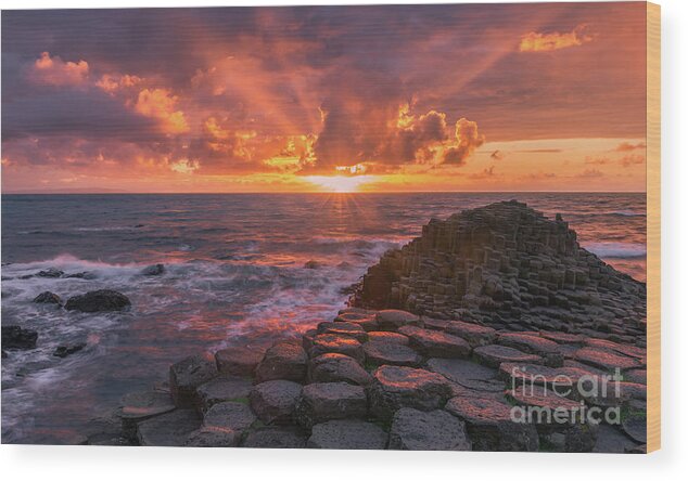 Northern Ireland Wood Print featuring the photograph The Giant's Causeway by Henk Meijer Photography