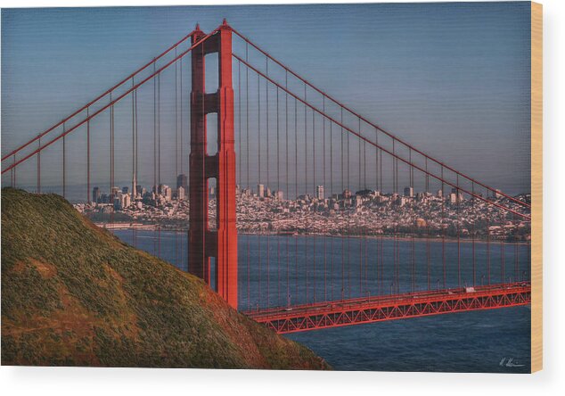Golden Gate Bridge Wood Print featuring the photograph The Golden Gate by Hanny Heim
