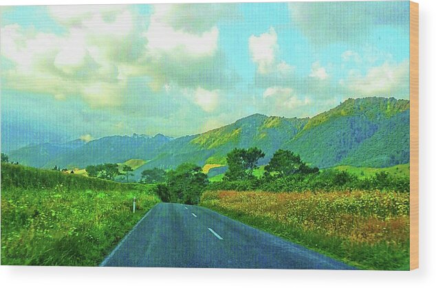 Kaimai Mountain Range Wood Print featuring the photograph The Road to Te Aroha by Kathy Kelly