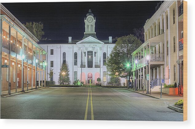 Oxford Ms Wood Print featuring the photograph The Square in Oxford by JC Findley
