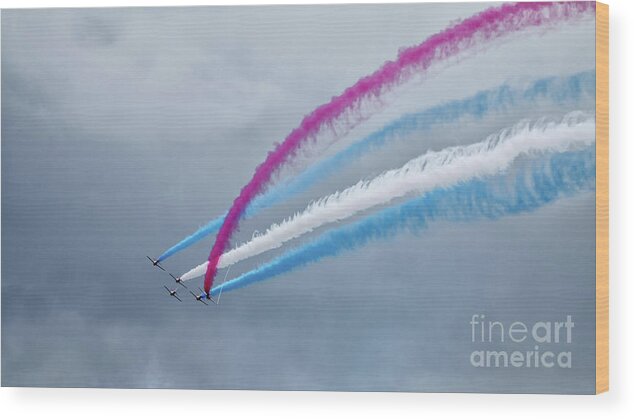The Red Arrows Wood Print featuring the digital art The Twister by Airpower Art