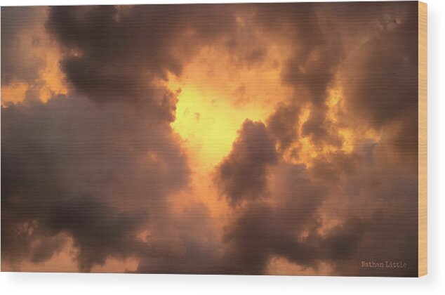 Sunset Wood Print featuring the photograph Thunderous Sunset by Nathan Little