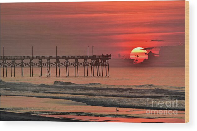 Sunrise Wood Print featuring the photograph Topsail Moment by DJA Images