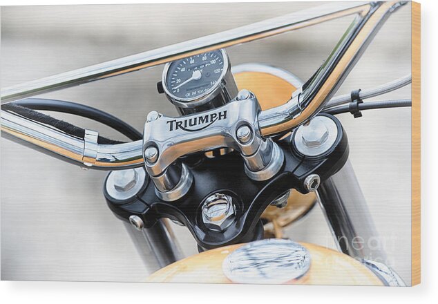 Triumph Wood Print featuring the photograph Triumph Scrambler Abstract by Tim Gainey