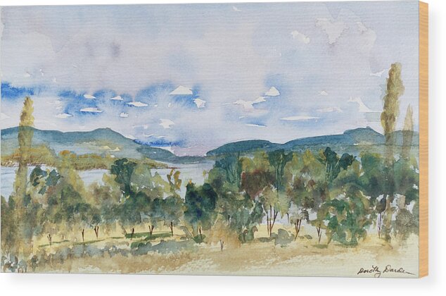 Australia Wood Print featuring the painting View of D'Entrecasteaux Channel from Birchs Bay, Tasmania by Dorothy Darden