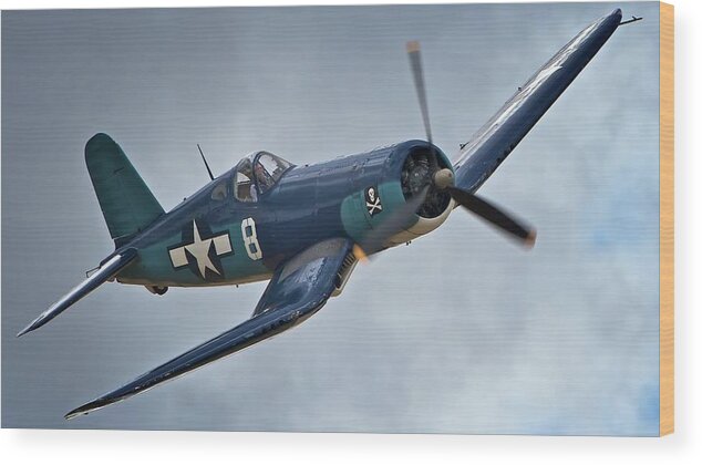 Airplane Wood Print featuring the photograph Vought F4U Corsair 2011 Chino Air Show by Gus McCrea