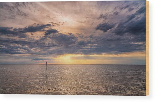 Cloud Wood Print featuring the photograph Wash sunset by James Billings
