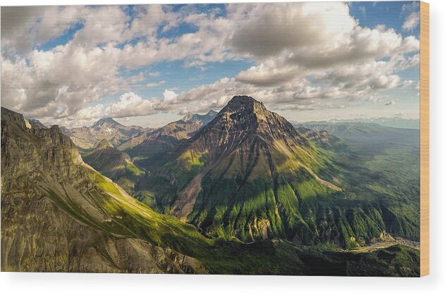 Peak Wood Print featuring the photograph Williams Peak Alaska by Fred Denner