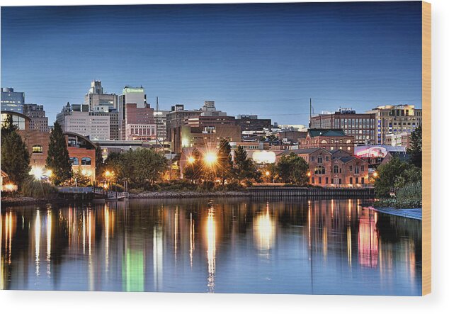 wilmington Delaware Wood Print featuring the photograph Wilmington Delaware by Brendan Reals
