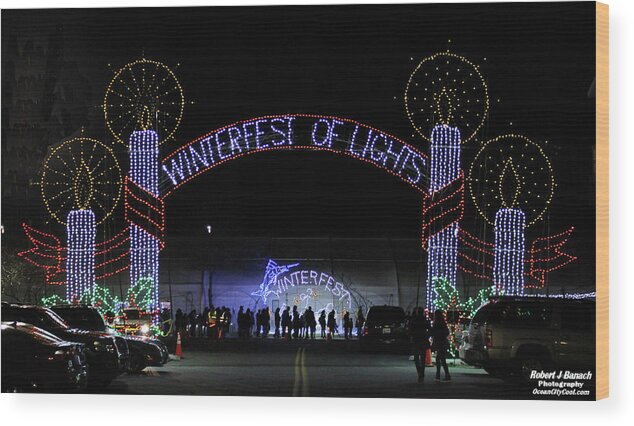 Winterfest Of Lights Wood Print featuring the photograph Winterfest of Lights 2016 by Robert Banach